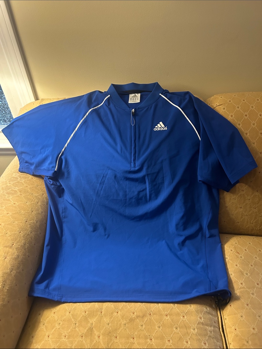adidas Men’s Royal Blue Short Sleeve Athletic Polo